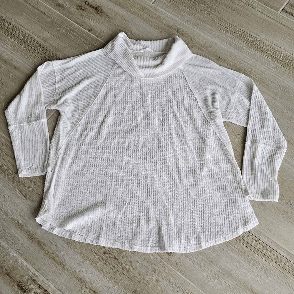 Maurices Ivory Textured Cowl Neck Sweater Size 1X
